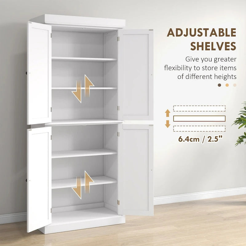 Armoire de rangement autoportante de 184 cm pour cuisine/garde-manger