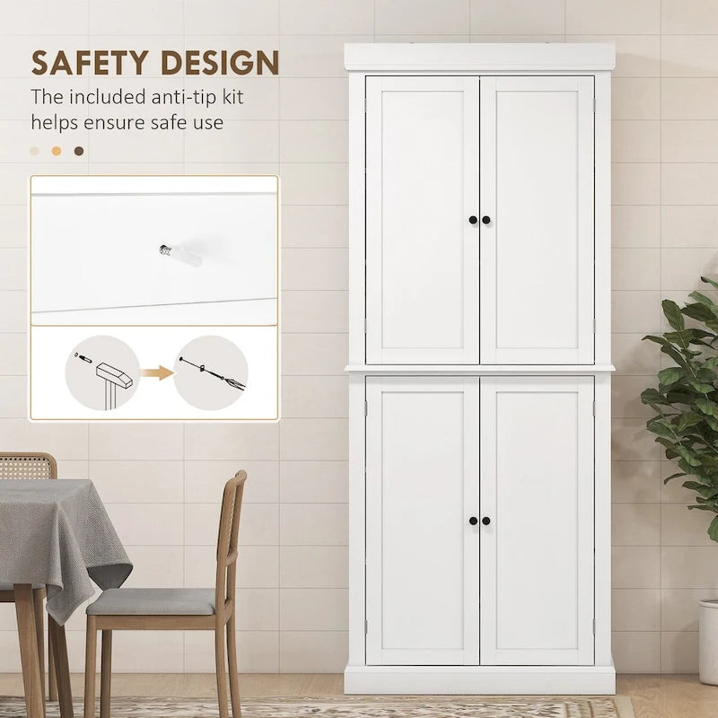 Armoire de rangement autoportante de 184 cm pour cuisine/garde-manger