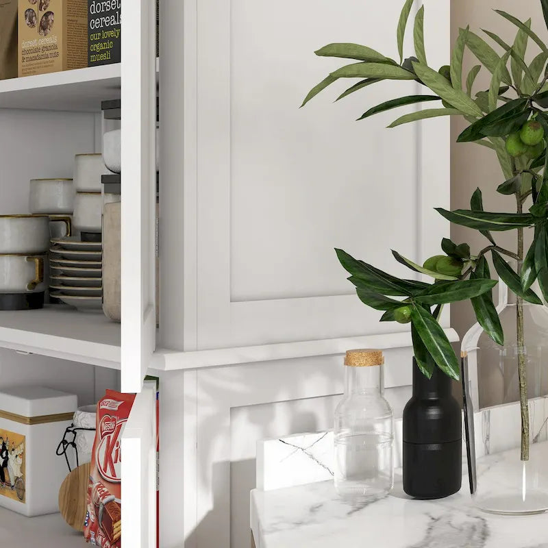 Armoire de rangement autoportante de 184 cm pour cuisine/garde-manger