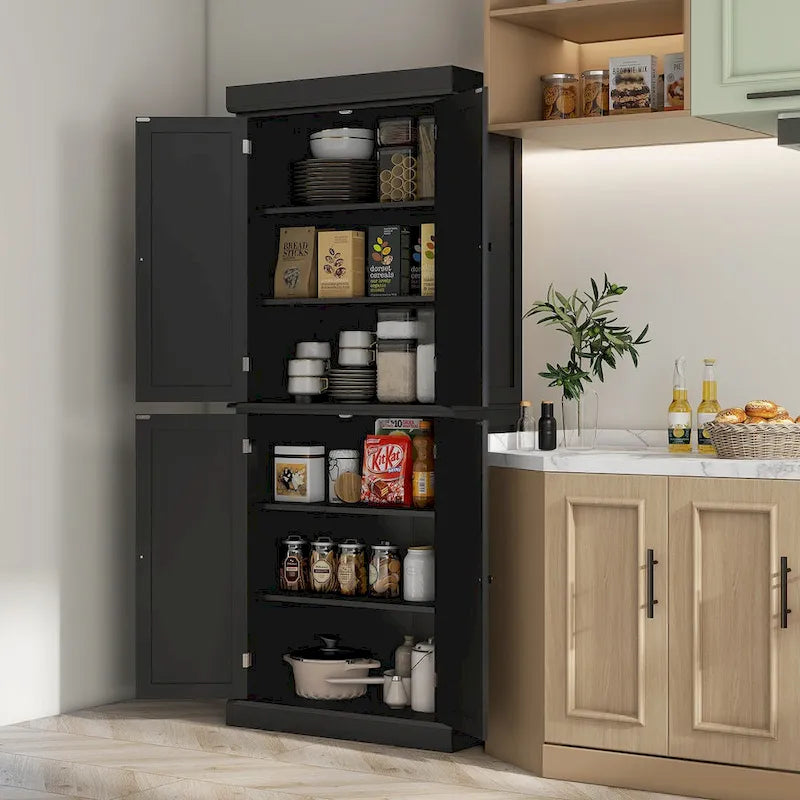 Armoire de rangement autoportante de 184 cm pour cuisine/garde-manger