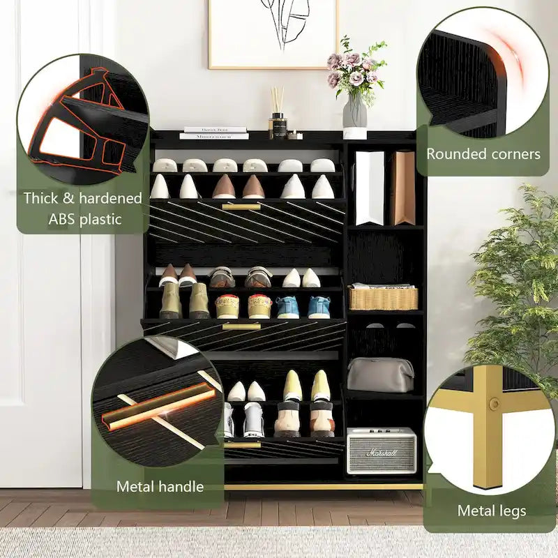 Meuble à chaussures avec 3 tiroirs basculants