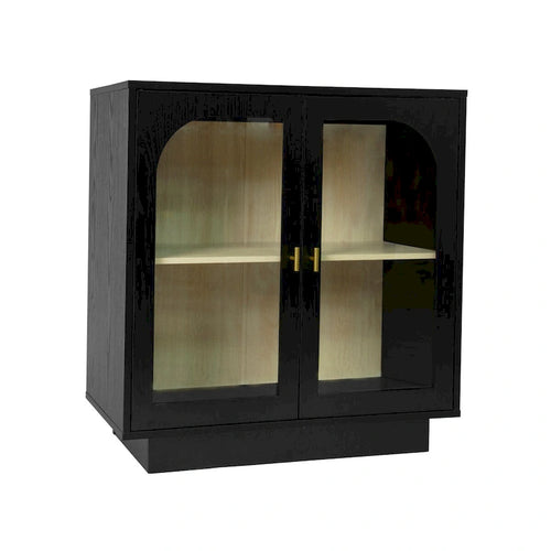 2 Meubles de rangement avec porte vitrée pour le salon
