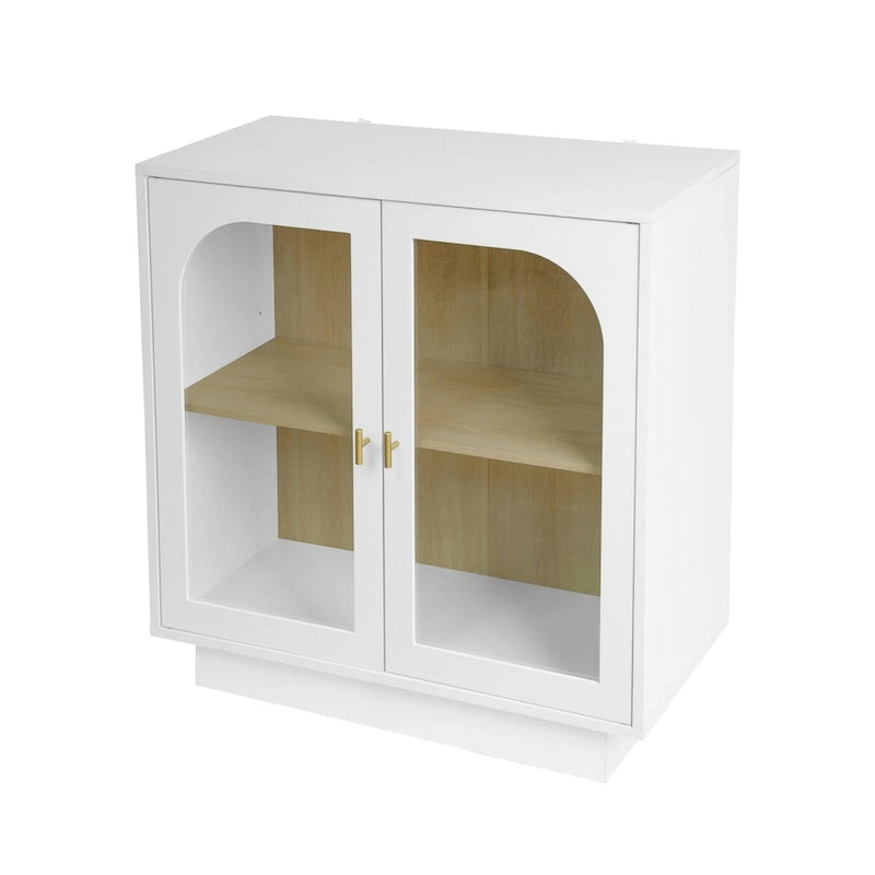 2 Meubles de rangement avec porte vitrée pour le salon