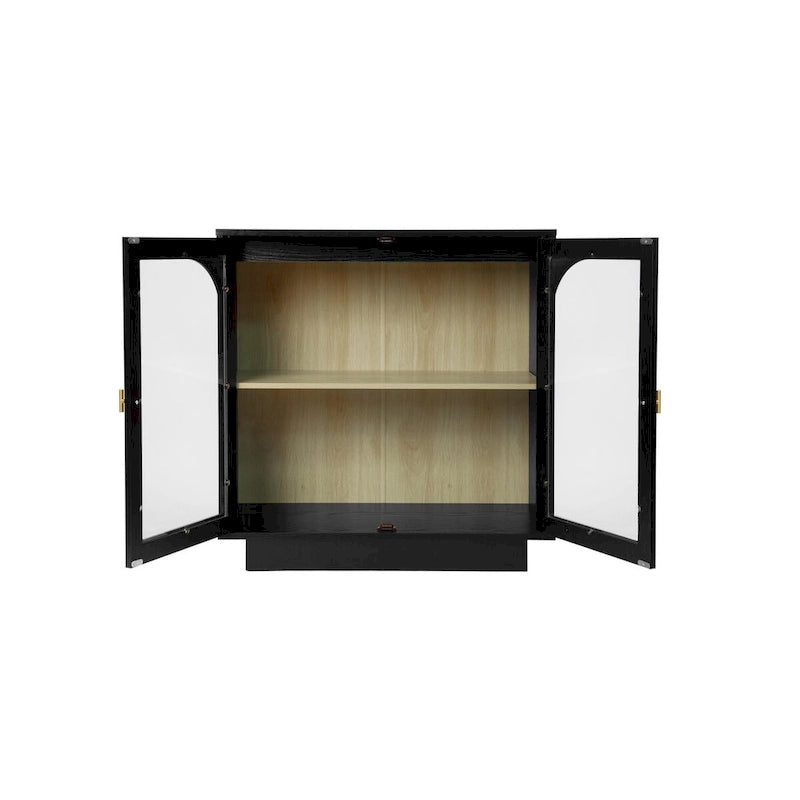 2 Meubles de rangement avec porte vitrée pour le salon