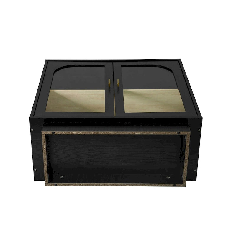 2 Meubles de rangement avec porte vitrée pour le salon