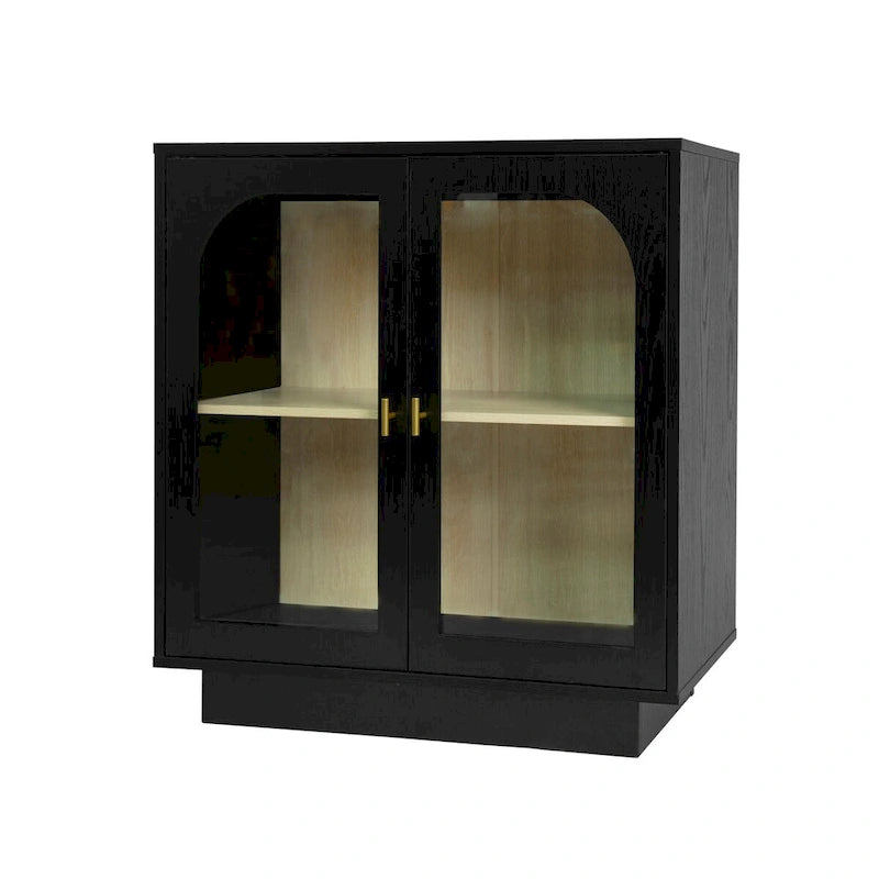 2 Meubles de rangement avec porte vitrée pour le salon