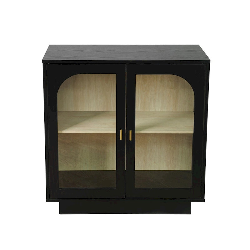 2 Meubles de rangement avec porte vitrée pour le salon
