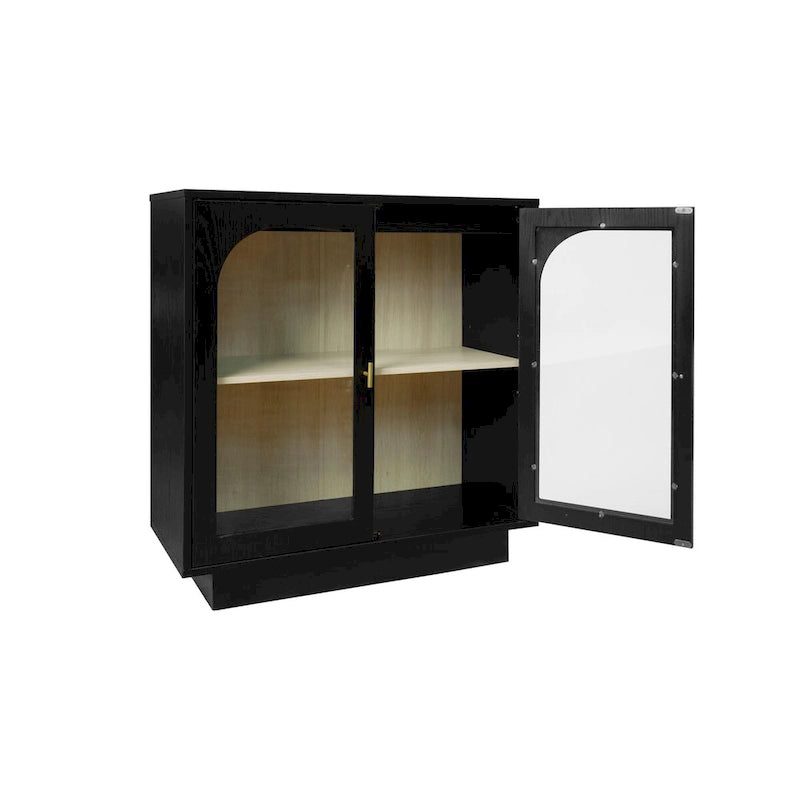 2 Meubles de rangement avec porte vitrée pour le salon