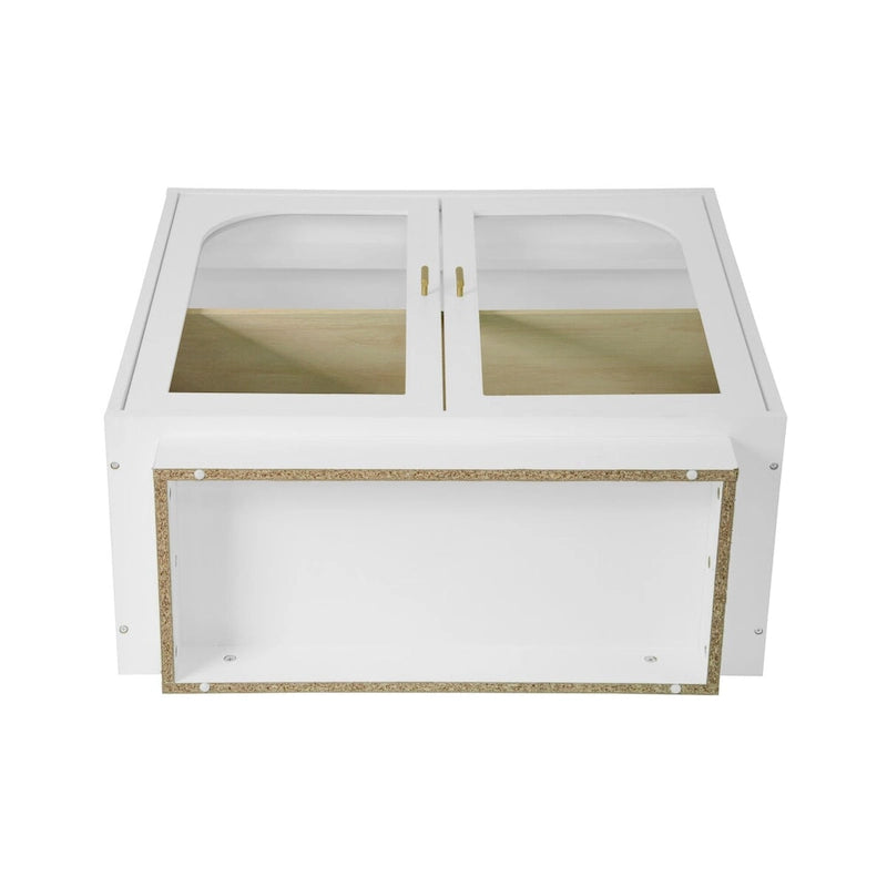 2 Meubles de rangement avec porte vitrée pour le salon