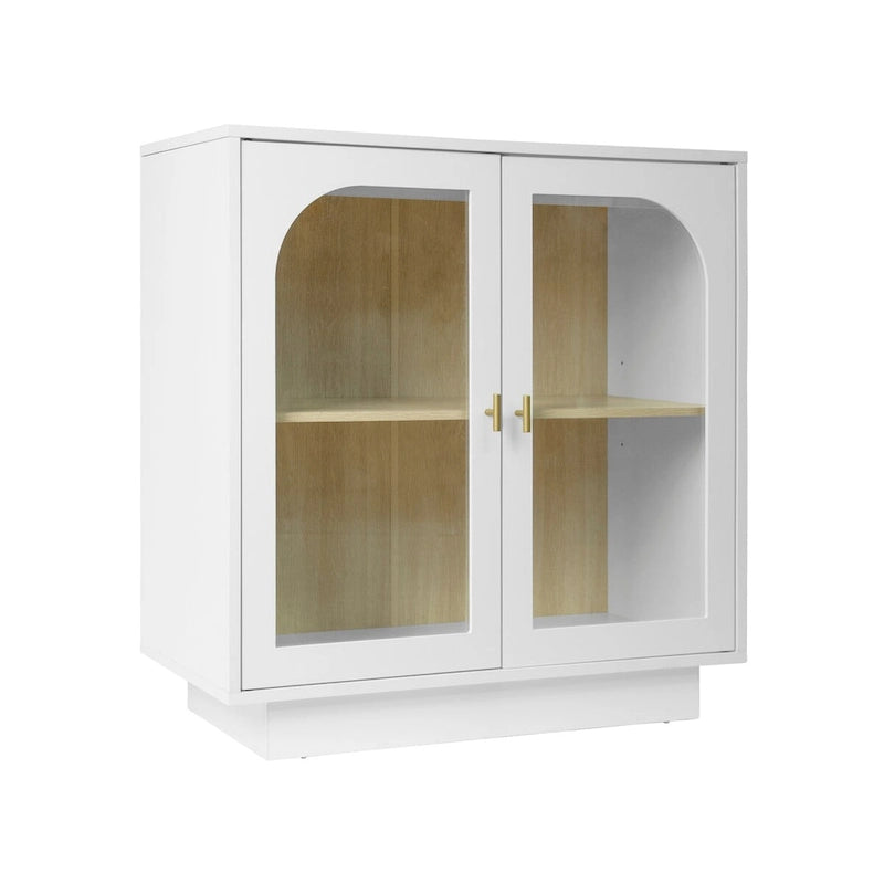2 Meubles de rangement avec porte vitrée pour le salon