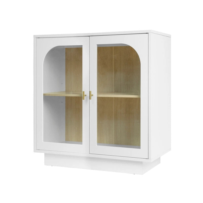 2 Meubles de rangement avec porte vitrée pour le salon