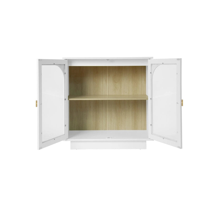 2 Meubles de rangement avec porte vitrée pour le salon