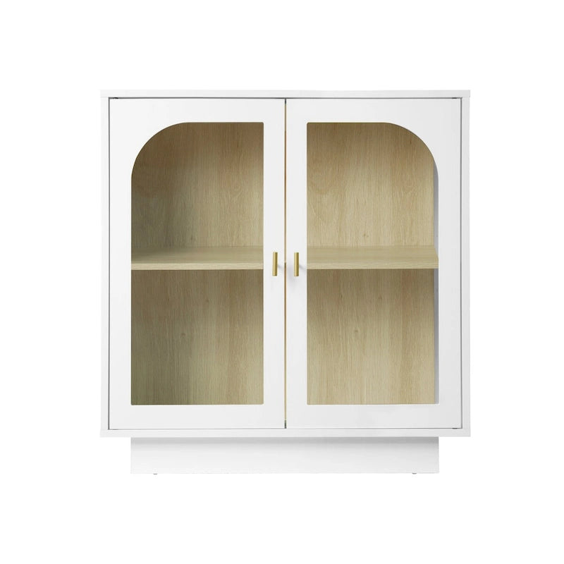 2 Meubles de rangement avec porte vitrée pour le salon