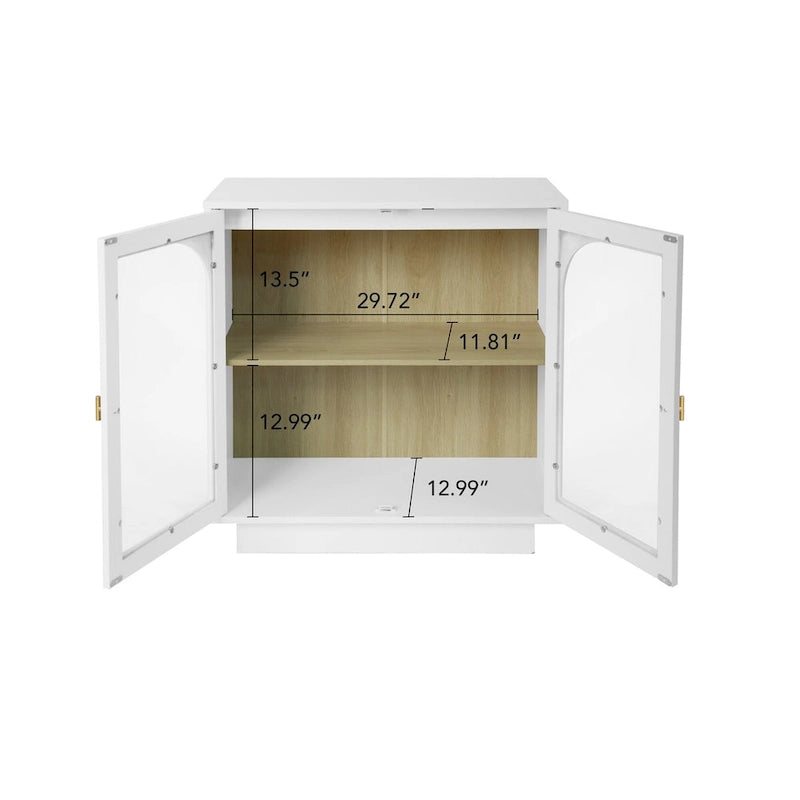 2 Meubles de rangement avec porte vitrée pour le salon