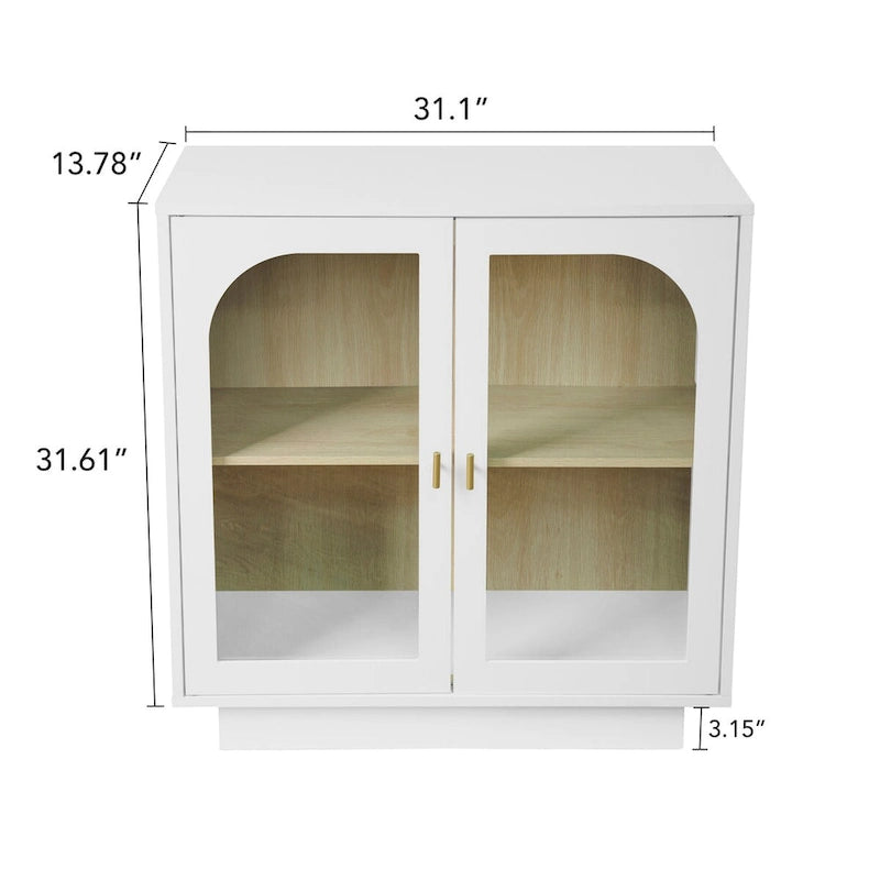 2 Meubles de rangement avec porte vitrée pour le salon