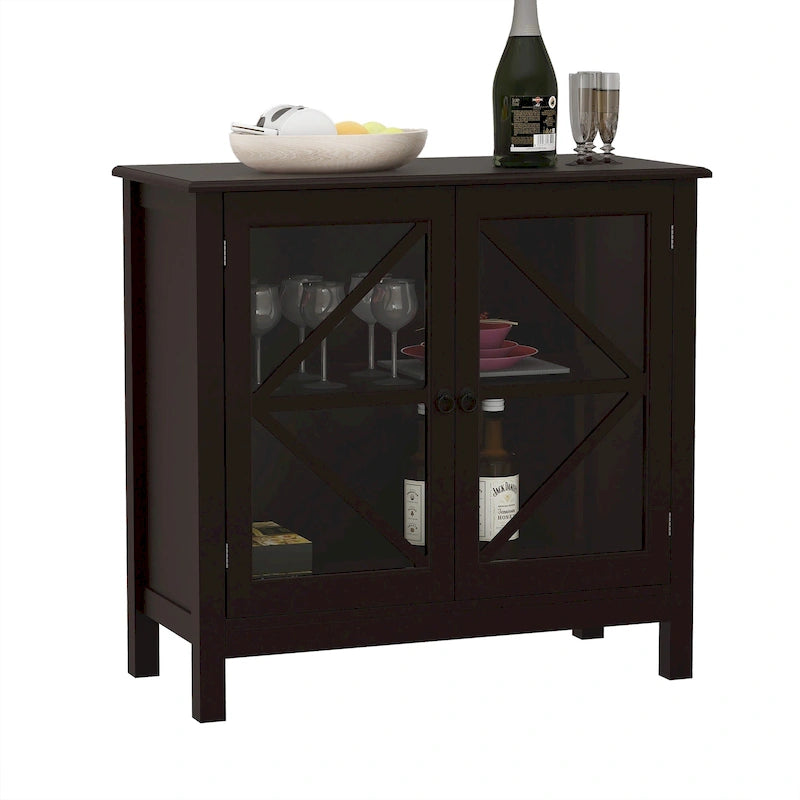 Meuble haut de cuisine avec portes vitrées doubles