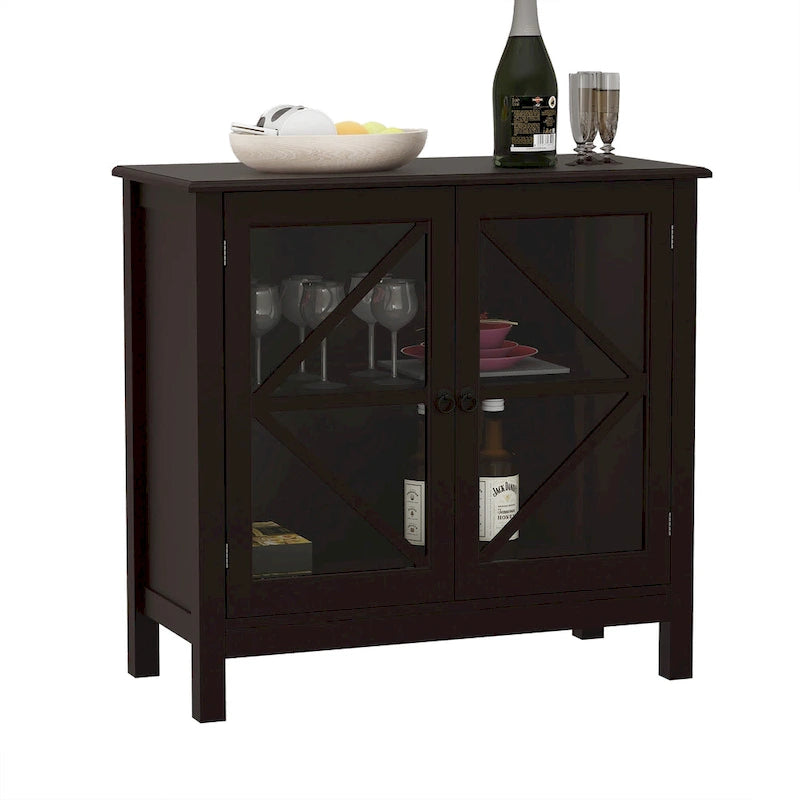 Meuble haut de cuisine avec portes vitrées doubles