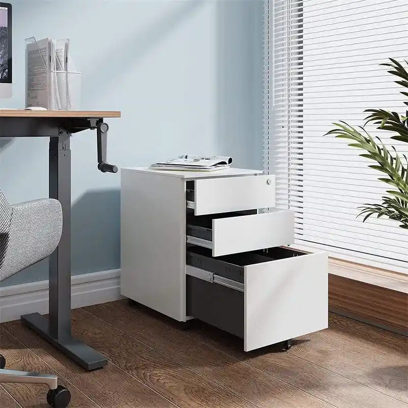 Dessous de bureau à roulettes 3 tiroirs