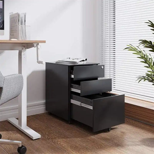 Dessous de bureau à roulettes 3 tiroirs