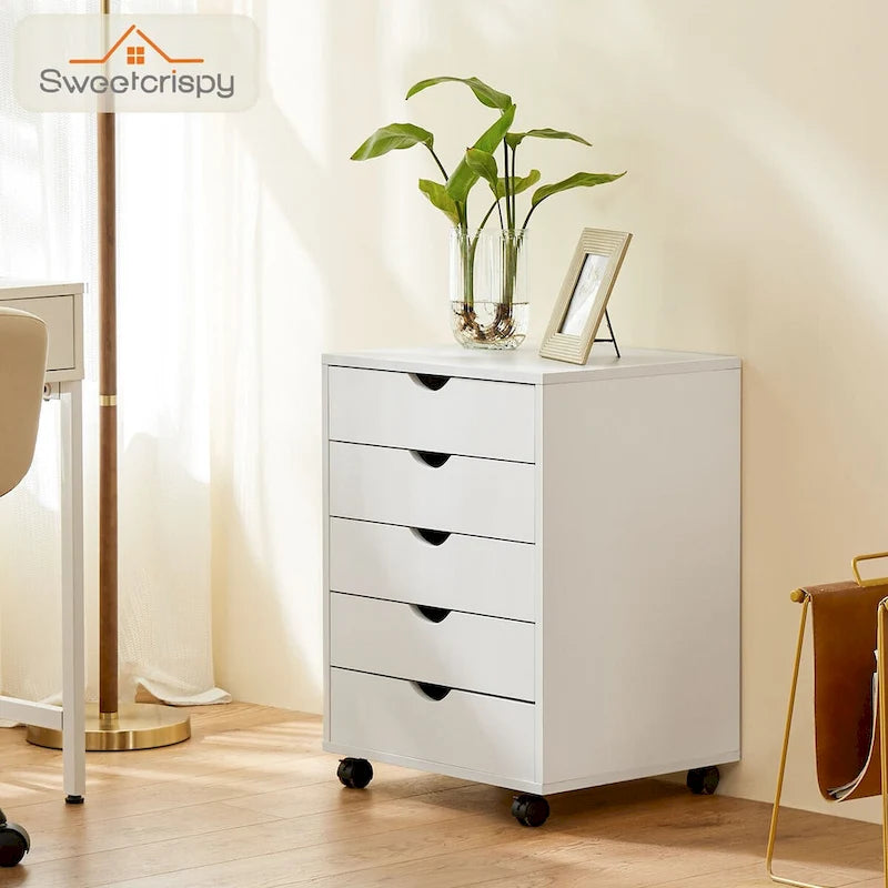 Commode à 5 tiroirs - Armoire de rangement Commode en bois