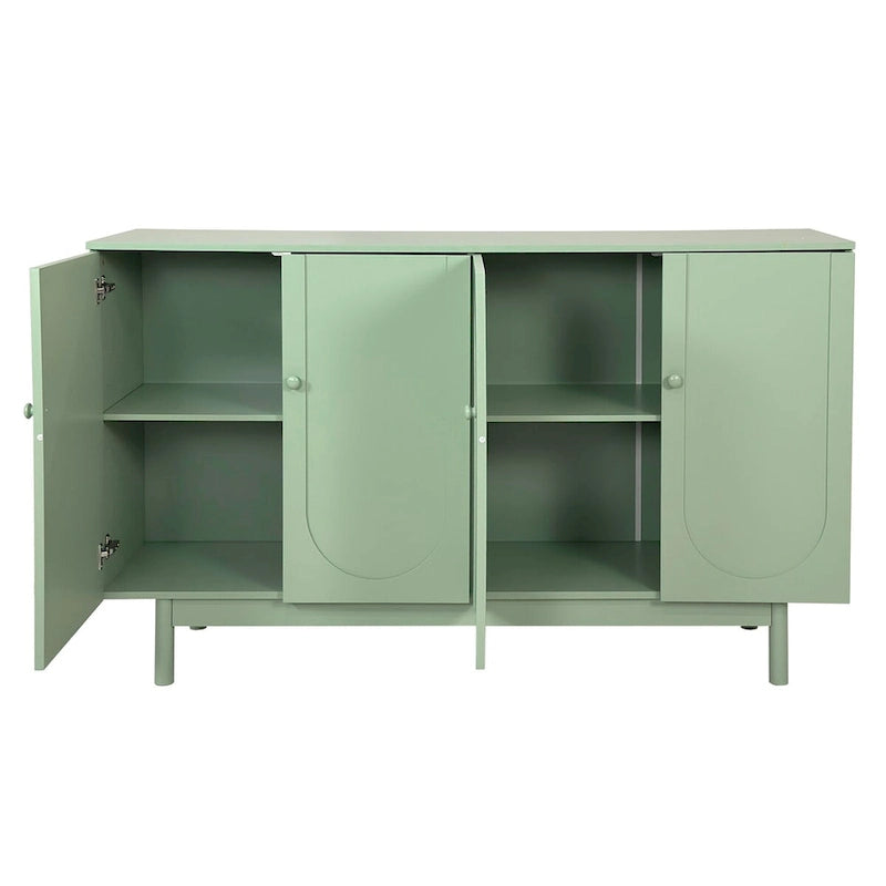 Buffets modernes et élégants, armoire de rangement sculptée à 4 portes