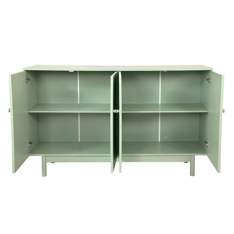 Buffets modernes et élégants, armoire de rangement sculptée à 4 portes