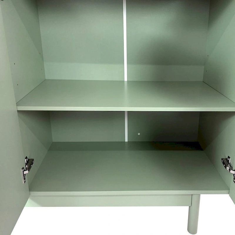 Buffets modernes et élégants, armoire de rangement sculptée à 4 portes