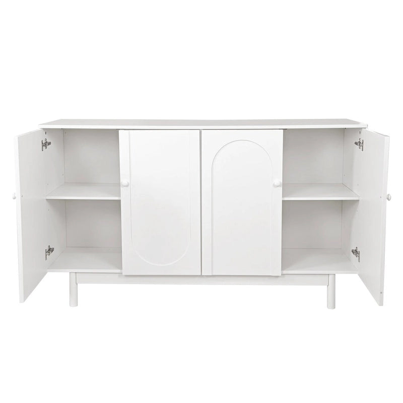 Buffets modernes et élégants, armoire de rangement sculptée à 4 portes