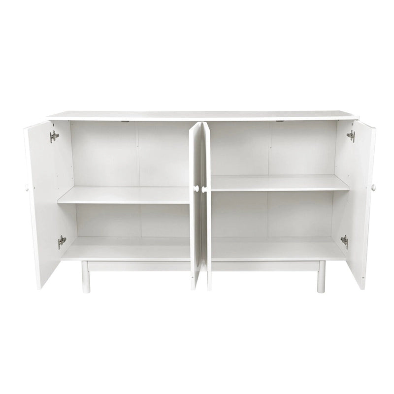 Buffets modernes et élégants, armoire de rangement sculptée à 4 portes