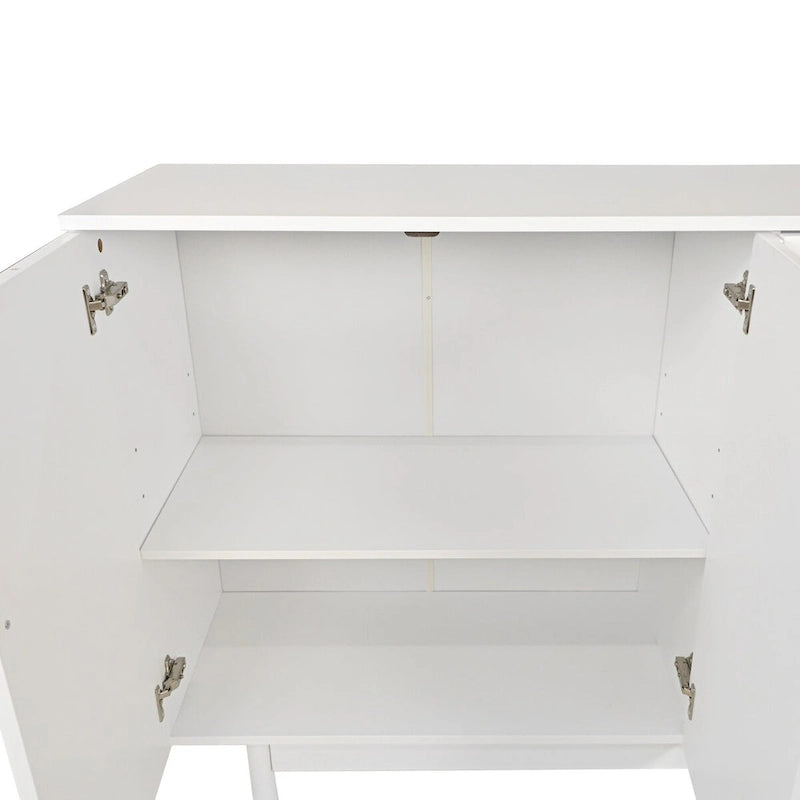 Buffets modernes et élégants, armoire de rangement sculptée à 4 portes