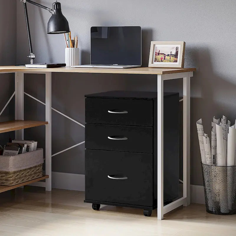 Meuble classeur mobile à 3 tiroirs avec roulettes