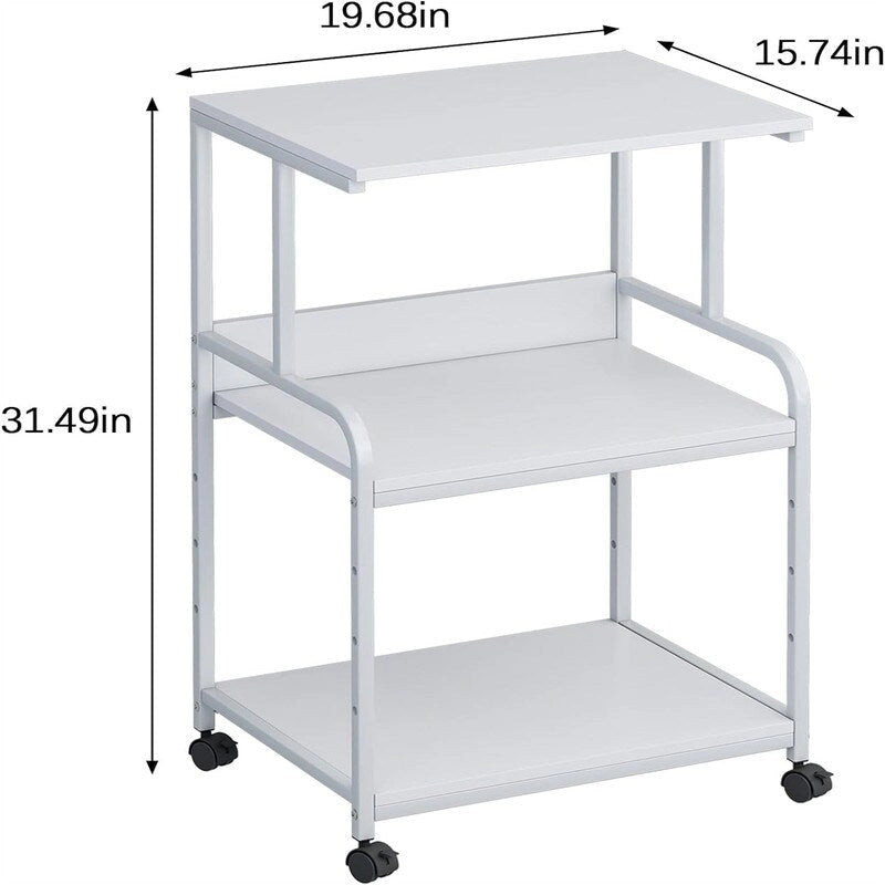 Meuble d'imprimante avec étagère de rangement