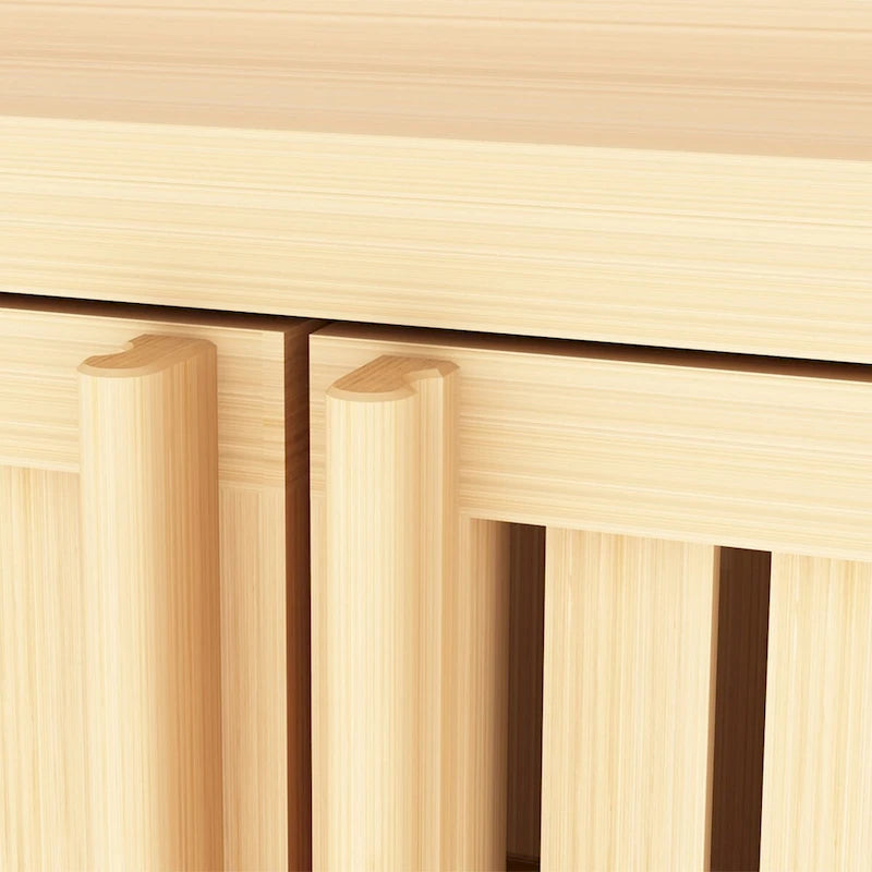 Armoire de salle de bain 2 portes en bois grand modèle (32") avec étagère intérieure, coloris neutre