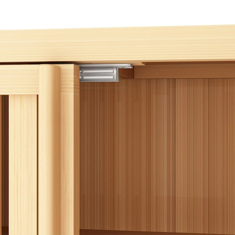 Armoire de salle de bain 2 portes en bois grand modèle (32") avec étagère intérieure, coloris neutre