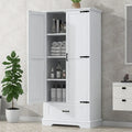 Tall Bathroom Storage Cabinet with 2 Doors and 1 Drawer, Adjustable Shelf