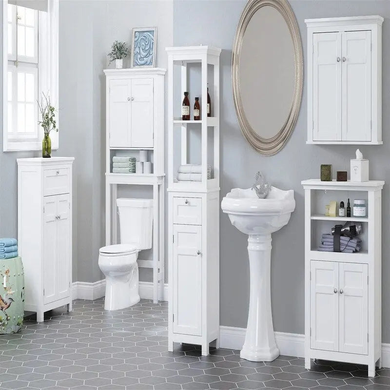 Meuble de rangement pour toilettes – 7,87P x 27,36L x 65H