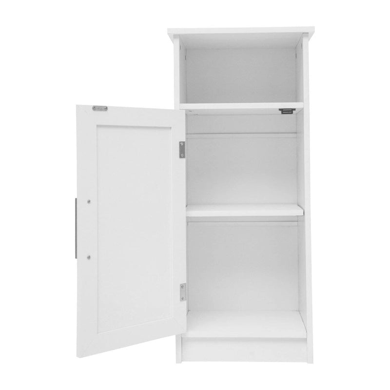 Meuble de salle de bain moderne avec porte à fermeture magnétique et 3 étagères