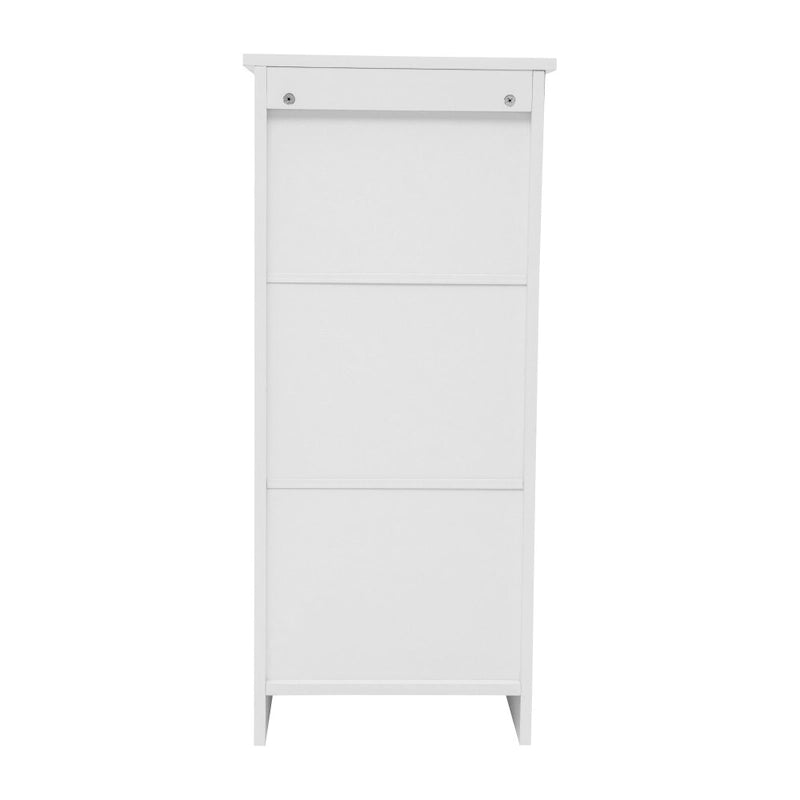 Meuble de salle de bain moderne avec porte à fermeture magnétique et 3 étagères