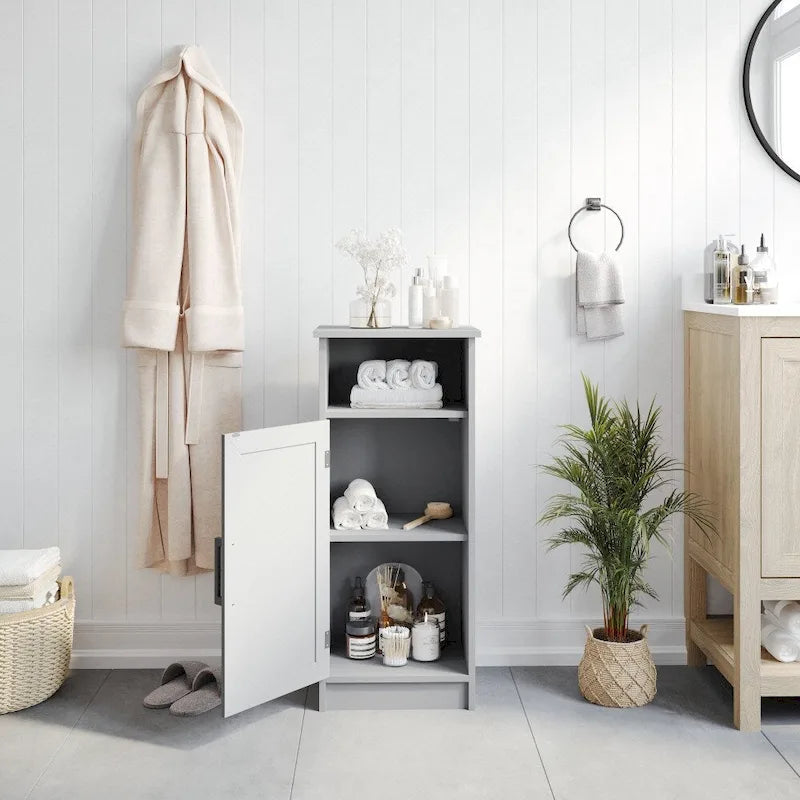 Meuble de salle de bain moderne avec porte à fermeture magnétique et 3 étagères